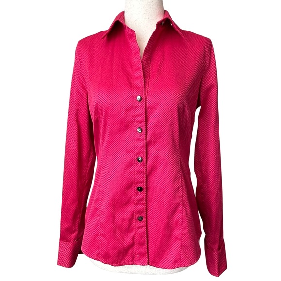 Banana Republic 100% Cotton Tailored Button Down Point Collar Shirt - XS - Pink - Picture 3 of 16